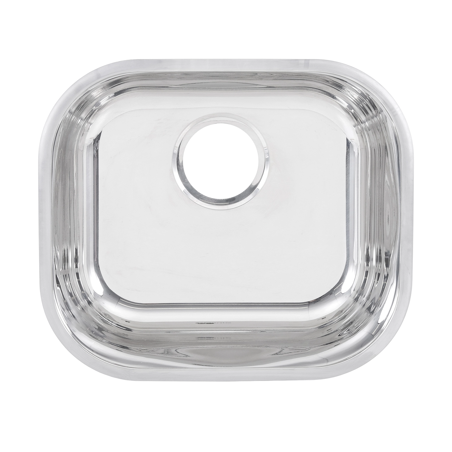 Cuba para Cozinha Simples de Embutir em Aço Inox 304 Brilhante Quadrada 40x34x18cm 0,6mm 4.1/2" Delinia