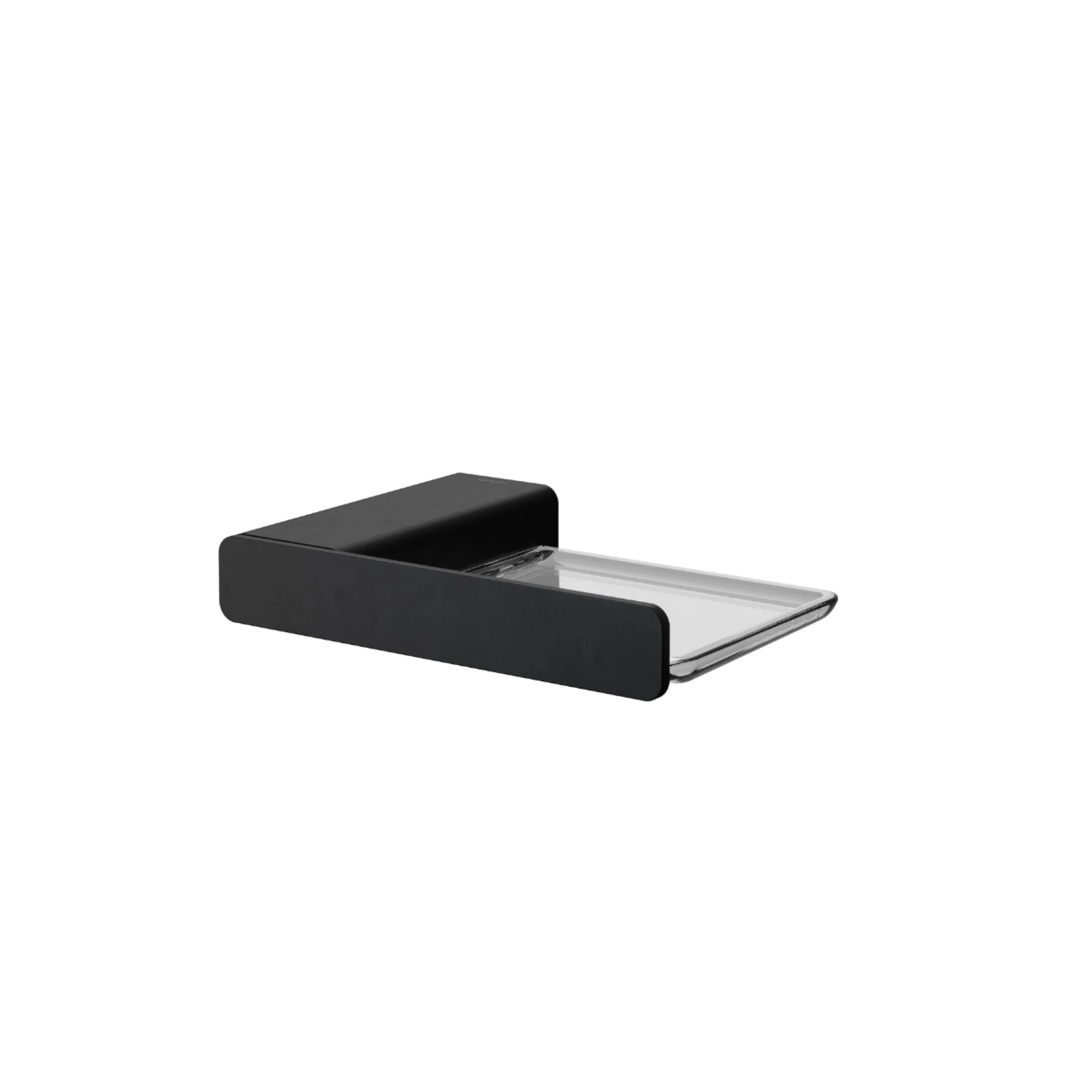 Saboneteira Parede Metal Retangular Preta Docolflat On