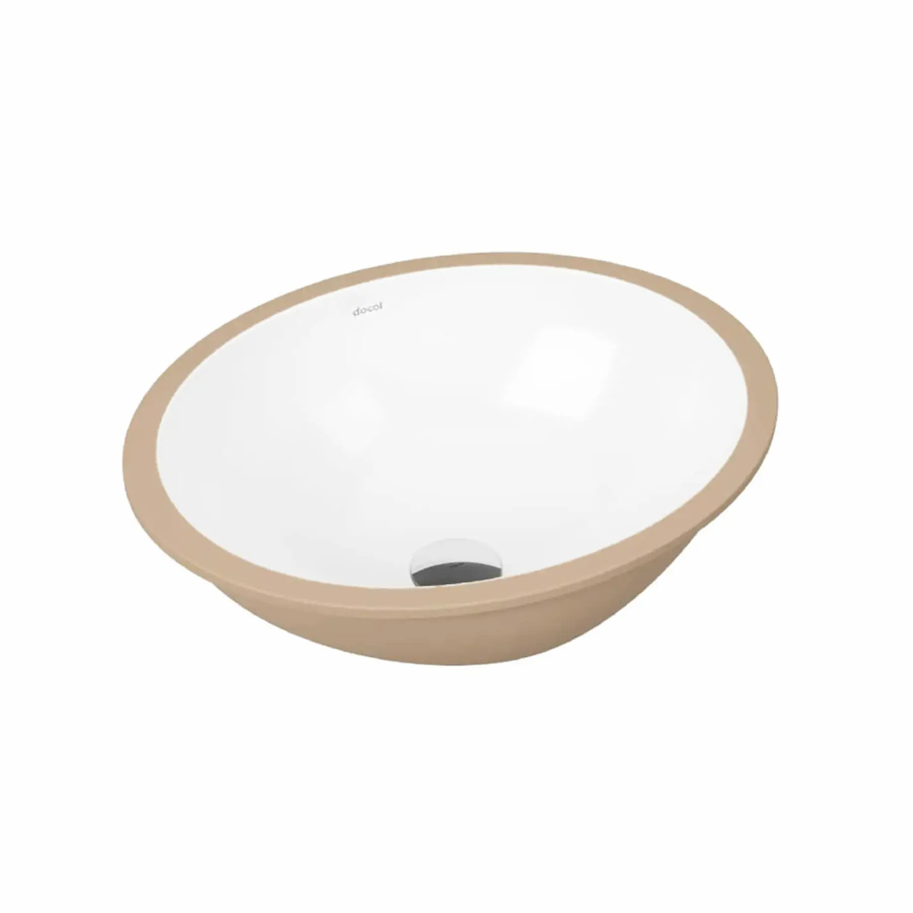 Cuba para Banheiro de Embutir em Cerâmica Oval Branca 45x36cm Docol