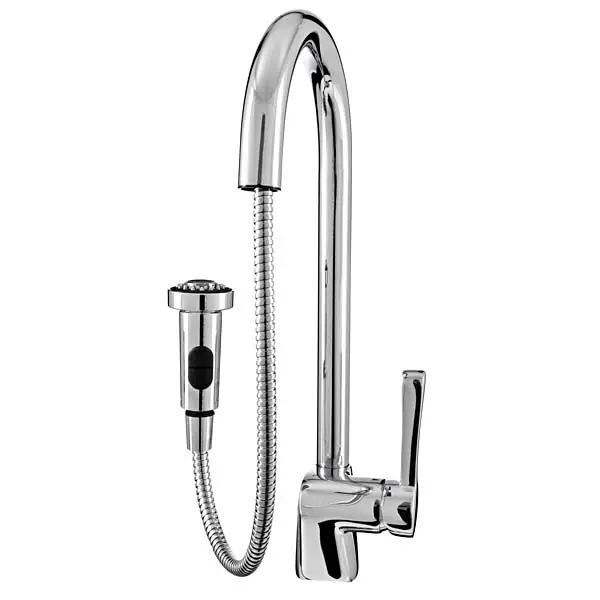 Torneira Monocomando Gourmet de Pia para Cozinha com Bica Alta Extensível Cromada Mangiare Docol