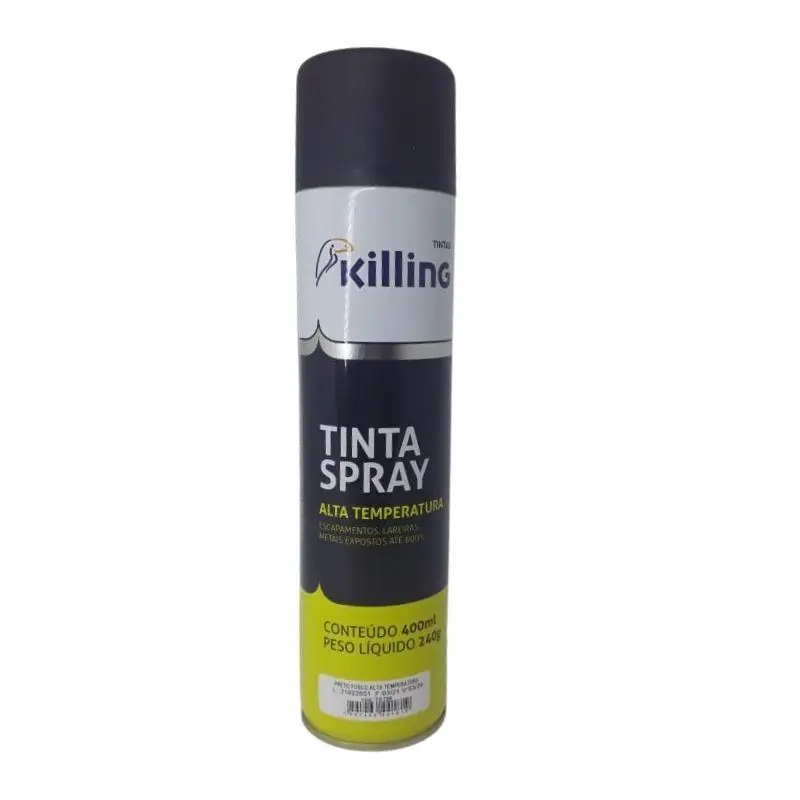 Tinta Spray Killing  A. Temp Preto Fosco Tst98/d06