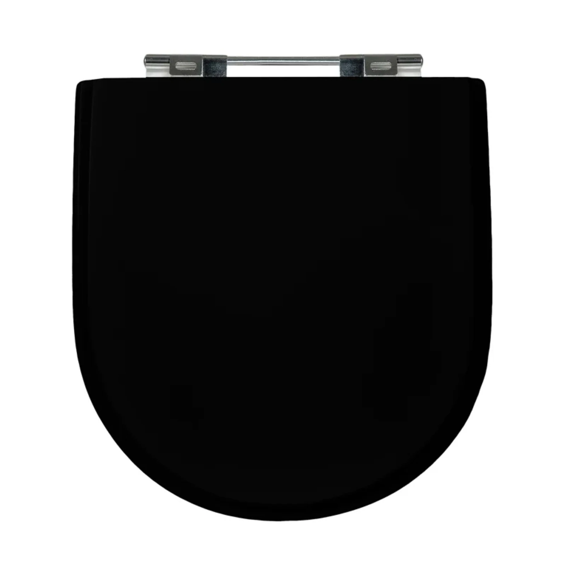 Assento Sanitário Formatos Deca, Roca, Icasa e Luzarte com Fechamento Comum Quadrado em Madeira Preto Sicmol