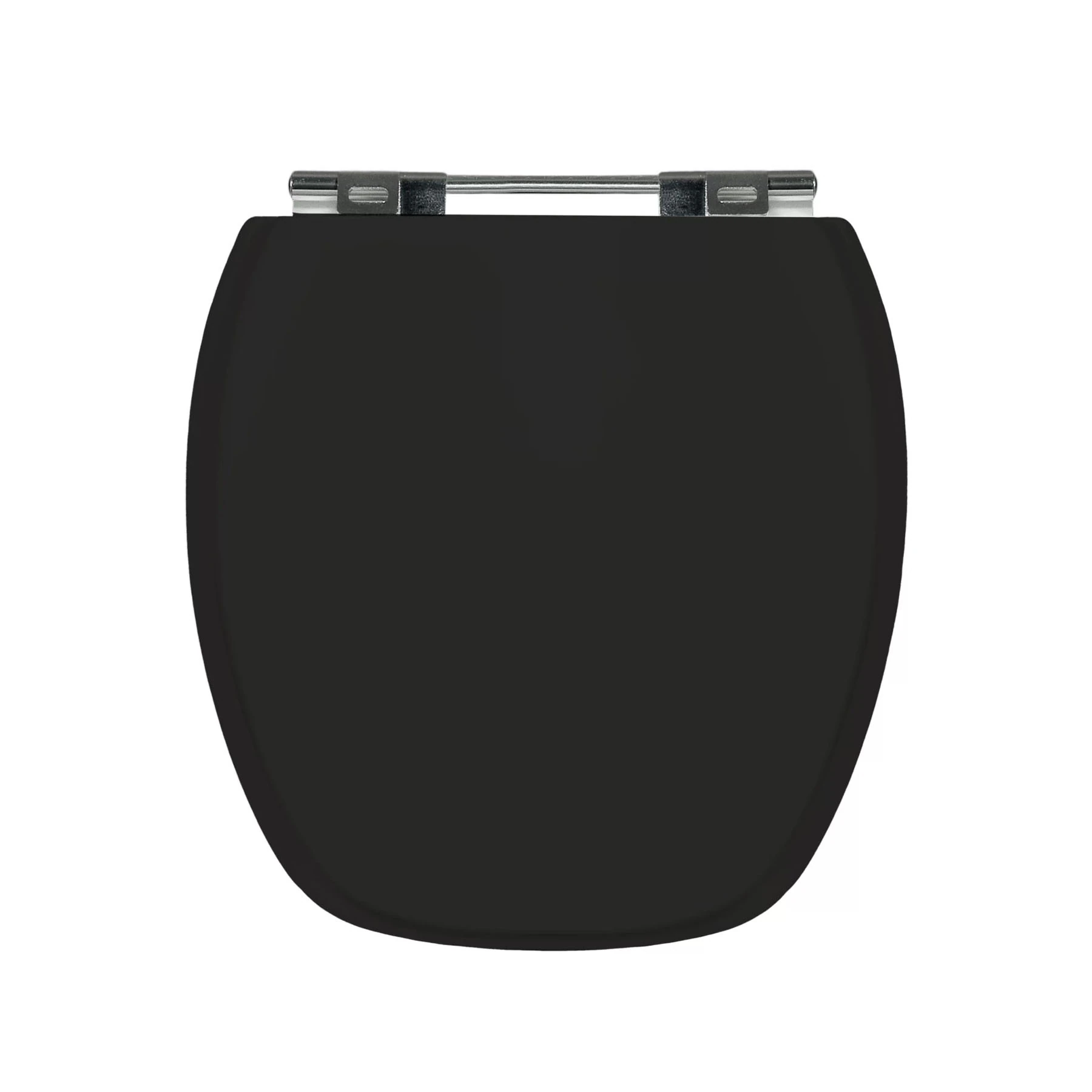Assento Sanitário Formatos Celite e Eternit com Fechamento Comum Redondo em Madeira Preto Sicmol