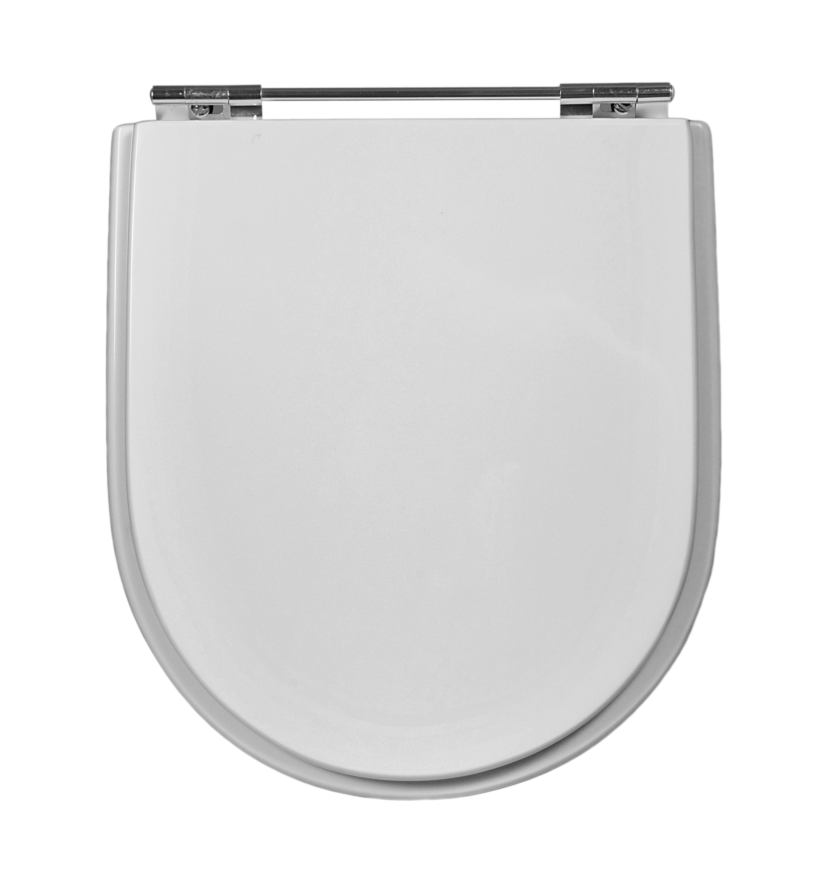 Assento Sanitário Formatos Calypso com Fechamento Comum Quadrado MDF Silver Grey Sicmol
