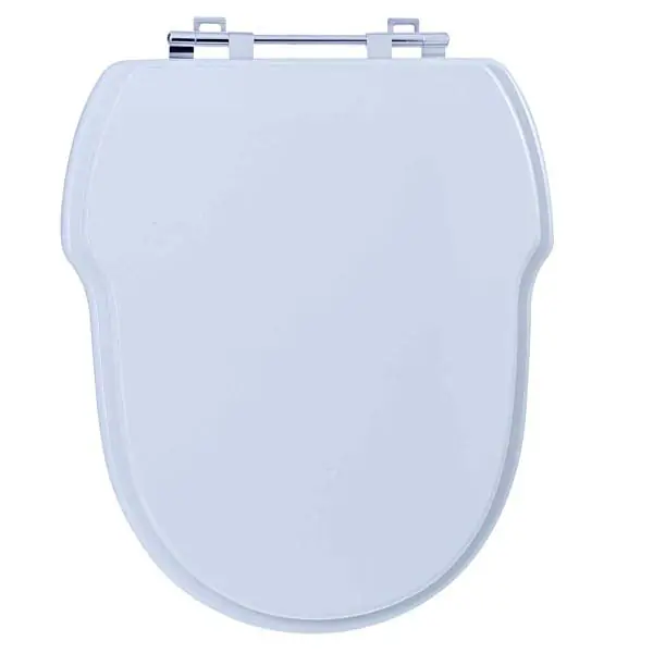 Assento Sanitário Formatos Hampton com Fechamento Comum Redondo MDF Branco Sicmol