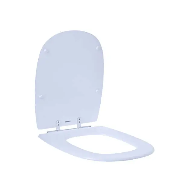 Assento Sanitário Formatos Carrara, Nuova, Duna, Link e LK com Fechamento Comum Quadrado Poliéster Cinza Real Sicmol