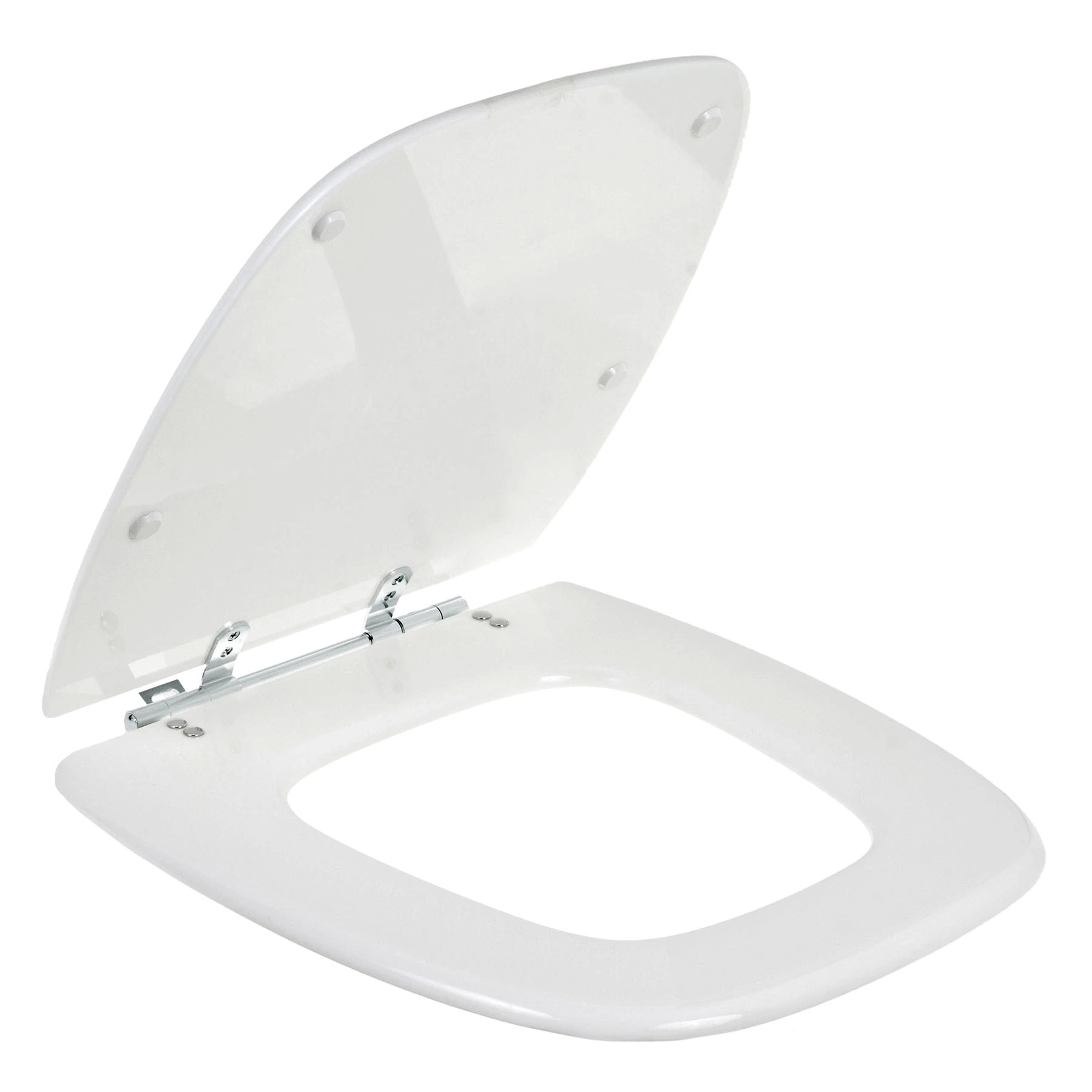 Assento Sanitário Formatos Versato, Fit e Savary com Fechamento Comum Quadrado Poliéster Gelo Sicmol