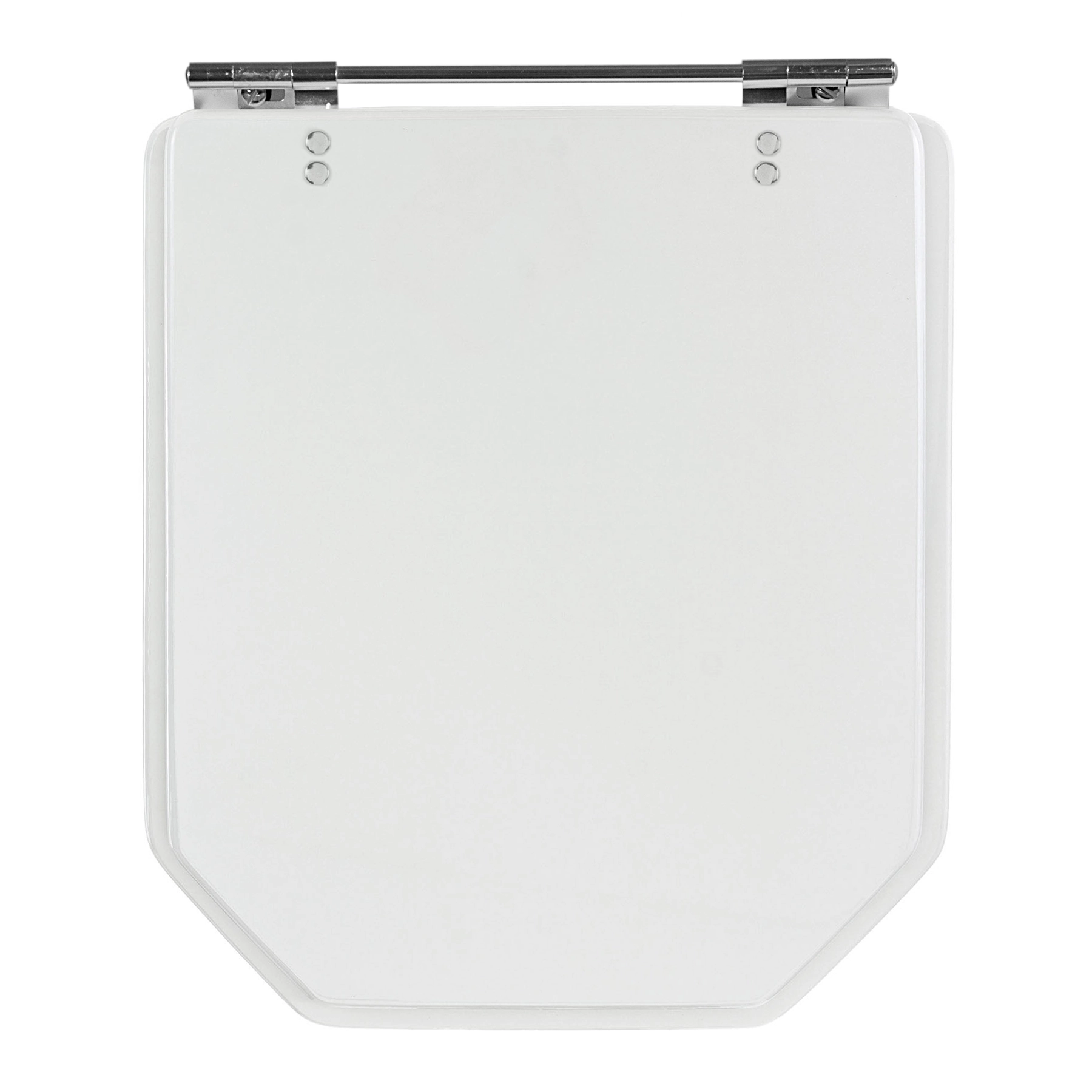 Assento Sanitário Formatos Atrium com Fechamento Comum Quadrado Plástico Branco Sicmol