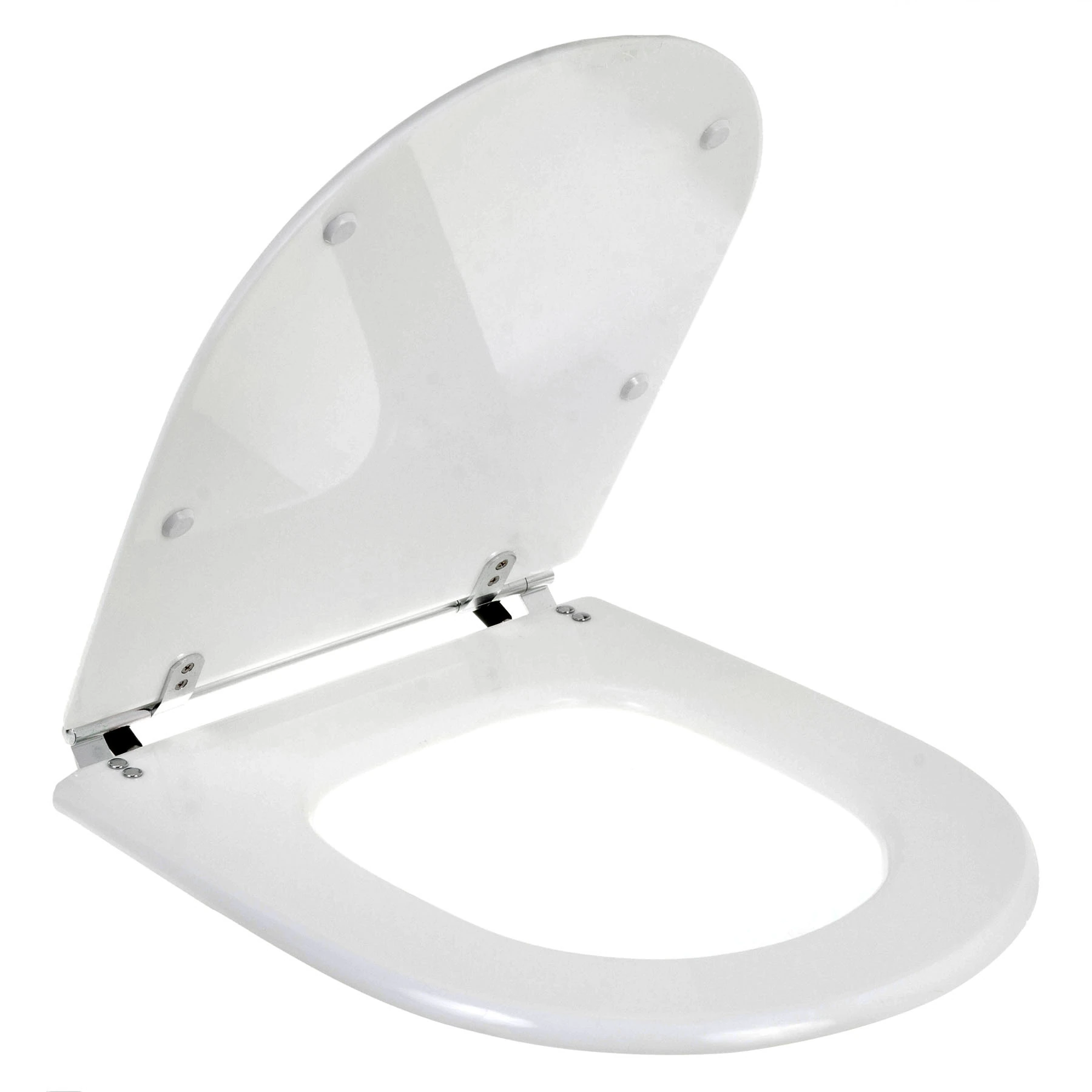 Assento Sanitário Formatos Calypso com Fechamento Comum Quadrado Poliéster Branco Sicmol
