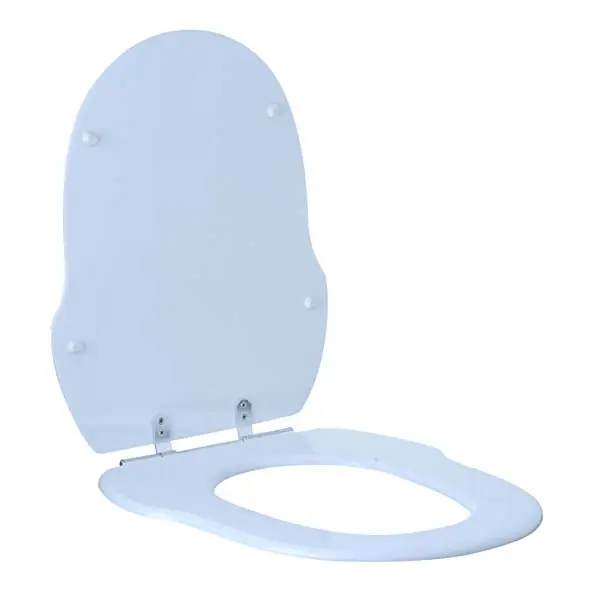 Assento Sanitário Formatos Hampton com Fechamento Comum Redondo Poliéster Branco Sicmol