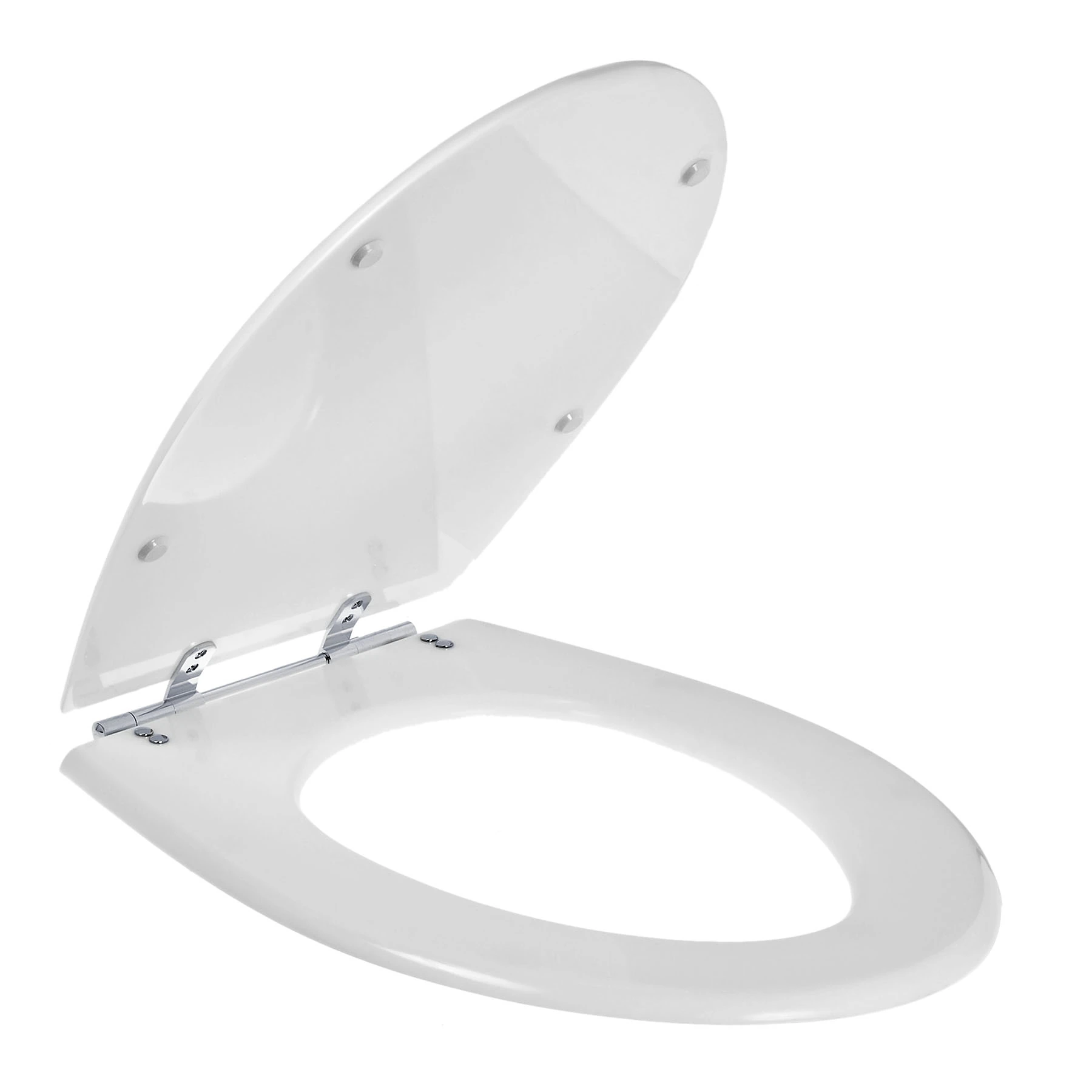 Assento Sanitário Formatos Victoria e Absolute com Fechamento Comum Oval Poliéster Branco Sicmol