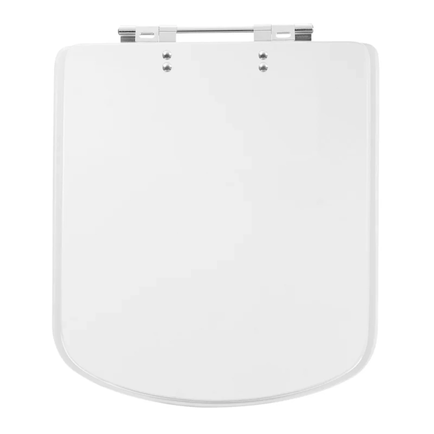 Assento Sanitário Formatos Incepa e Roca com Fechamento Comum Quadrado em Plástico Branco Sicmol