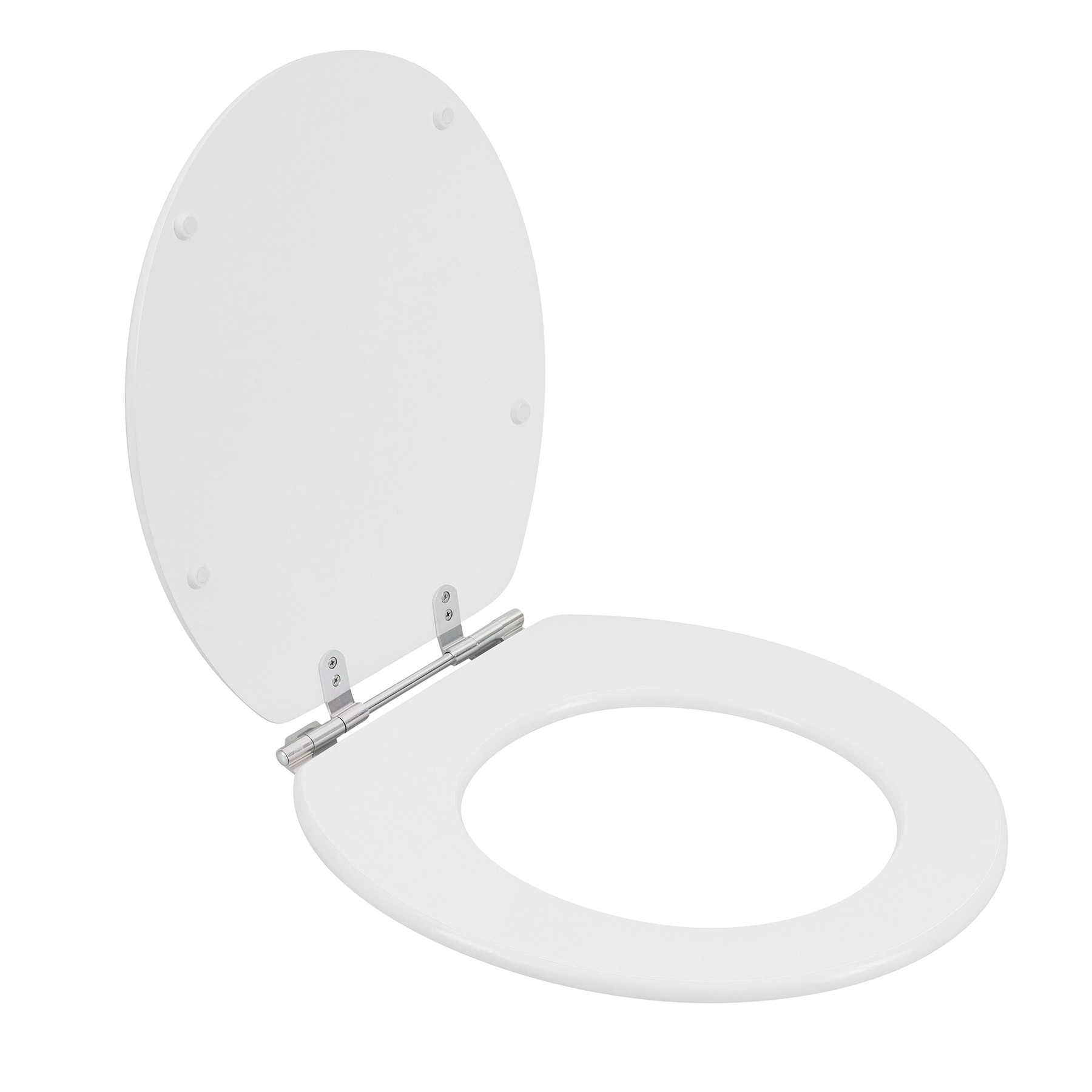 Assento Sanitário Convencional com Fechamento Comum Oval MDF Branco Sensea