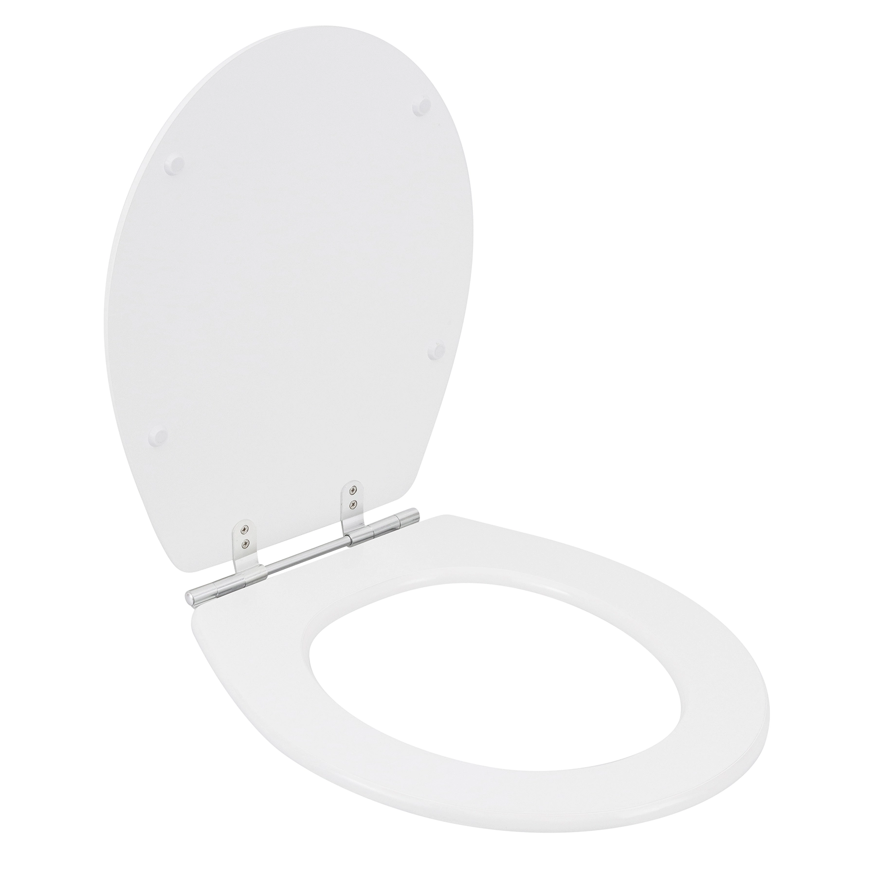 Assento Sanitário Formatos Ravena com Fechamento Comum Oval MDF Gelo Sensea
