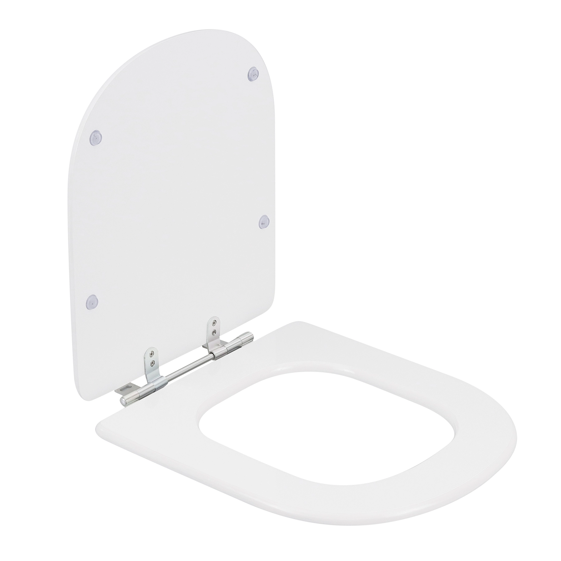 Assento Sanitário Formatos Vogue Plus e Etna com Fechamento Comum Quadrado MDF Branco Sensea