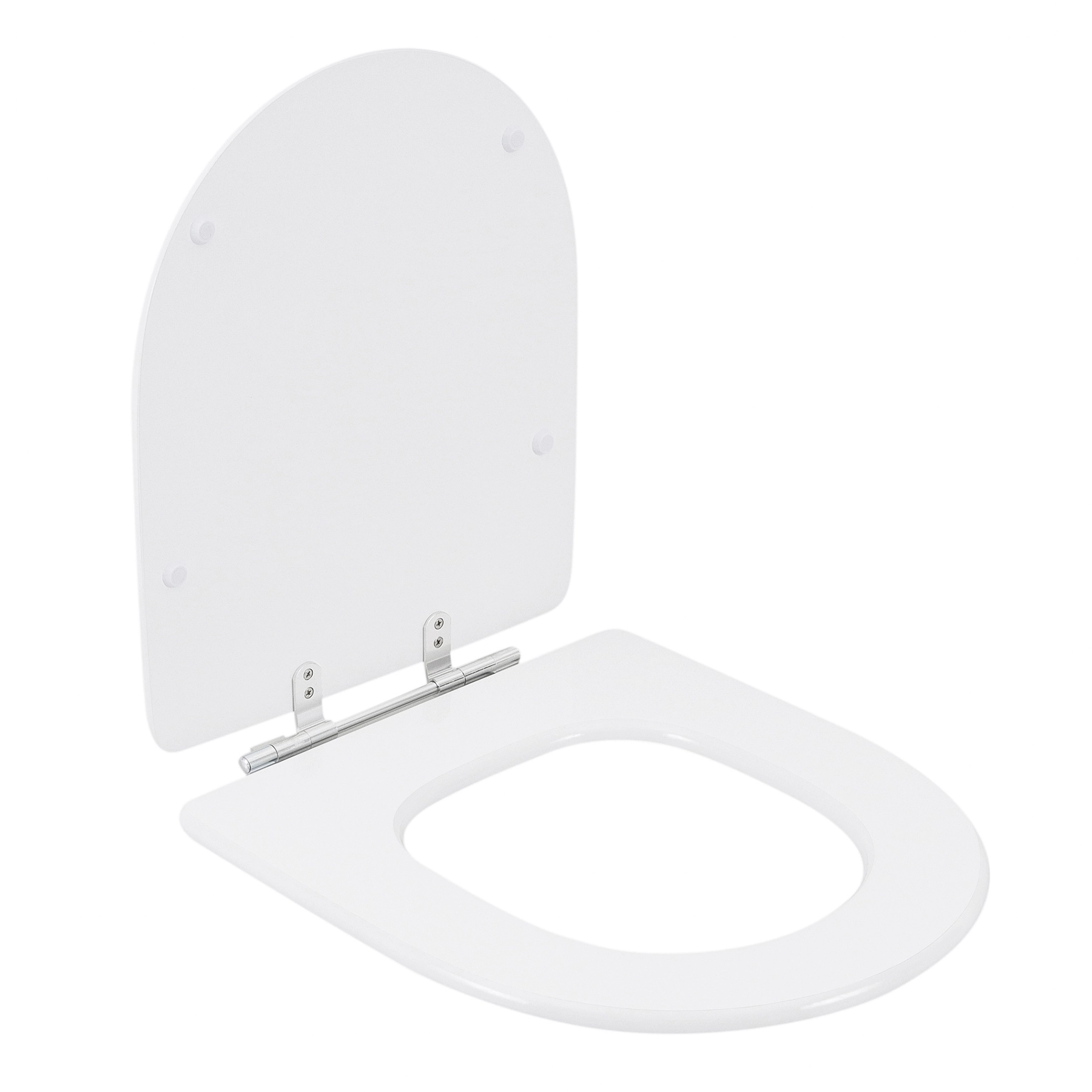 Assento Sanitário Formatos Riviera, Nexo, Smart e Neo com Fechamento Comum Quadrado MDF Branco Sensea