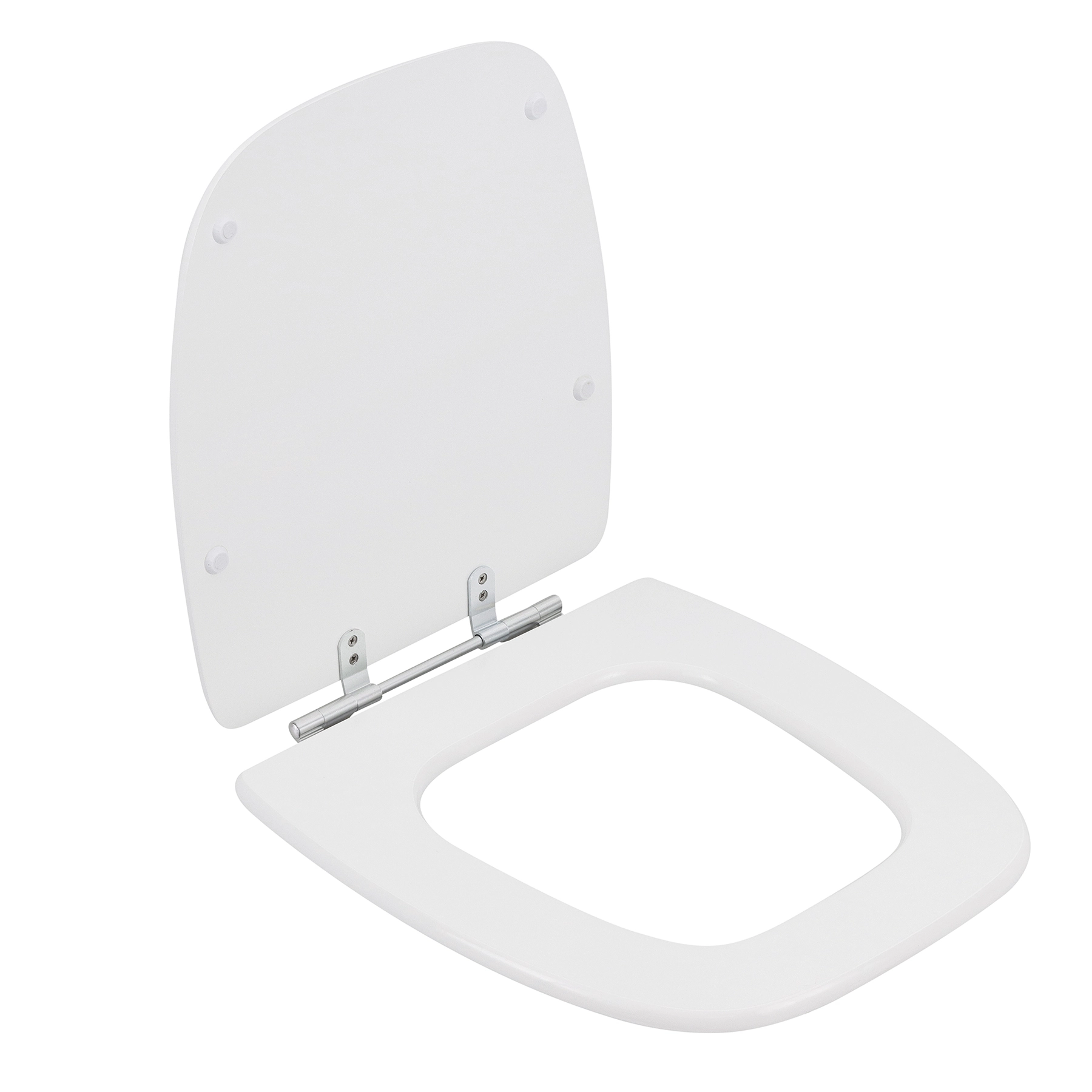 Assento Sanitário Formatos Versato, Fit e Savary com Fechamento Comum Quadrado MDF Gelo Polar Sensea
