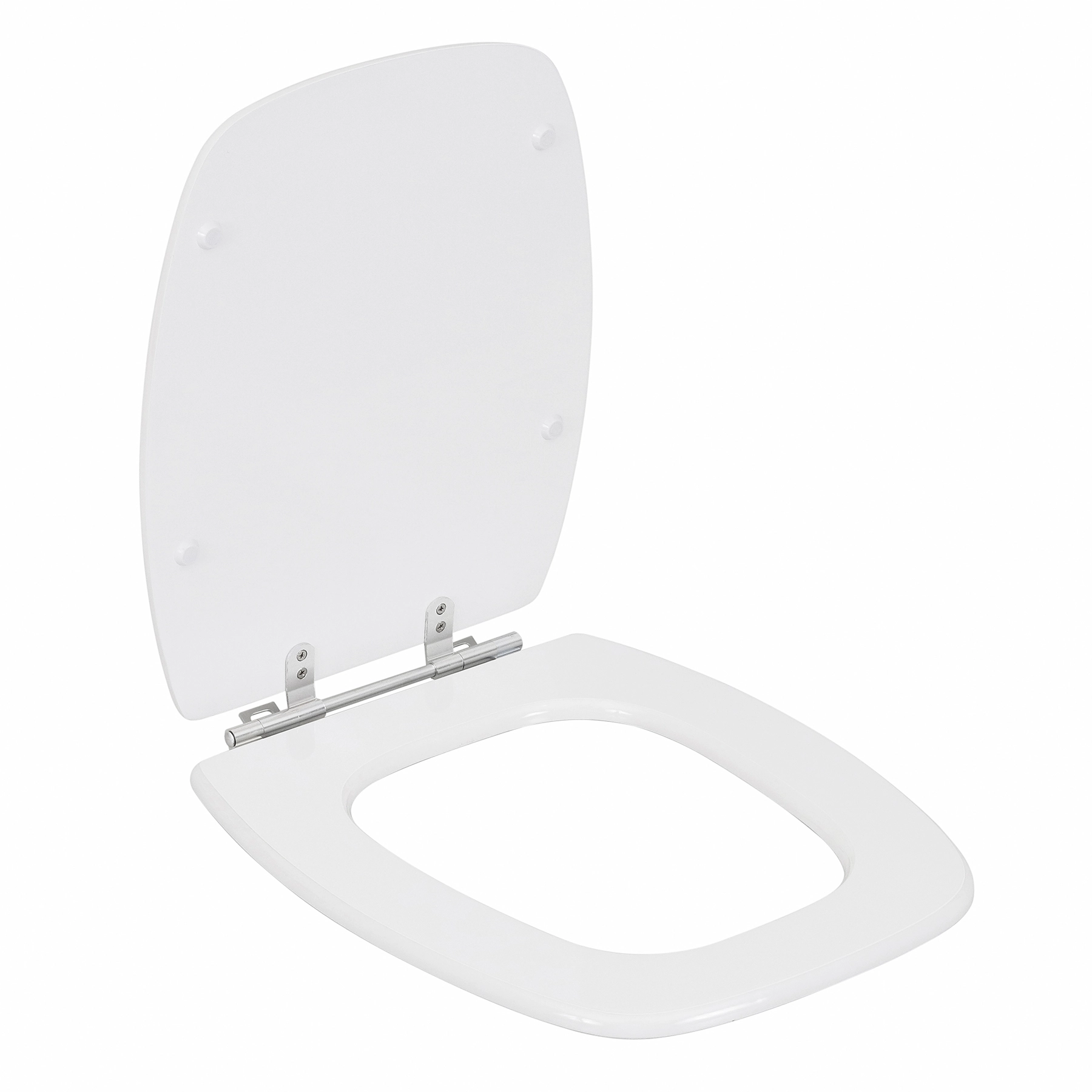 Assento Sanitário Formatos Stylus e Primula Plus com Fechamento Comum Quadrado MDF Branco Sensea
