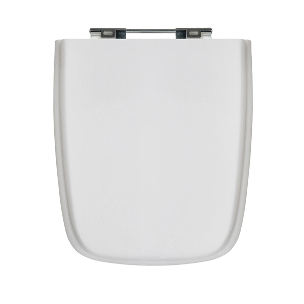 Assento Sanitário Formatos Boss com Fechamento Comum Quadrado MDF Branco Sicmol