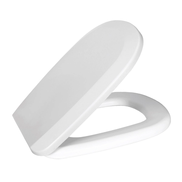 Assento Sanitário Almofadado Formatos com Fechamento Comum Quadrado Polipropileno Branco Sicmol