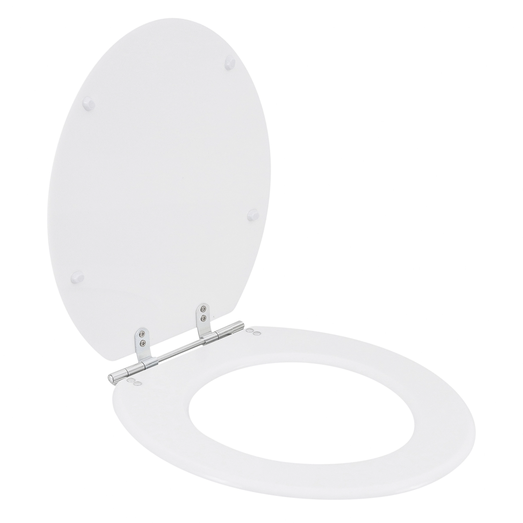 Assento Sanitário Convencional com Fechamento Comum Oval Poliéster Branco Sensea