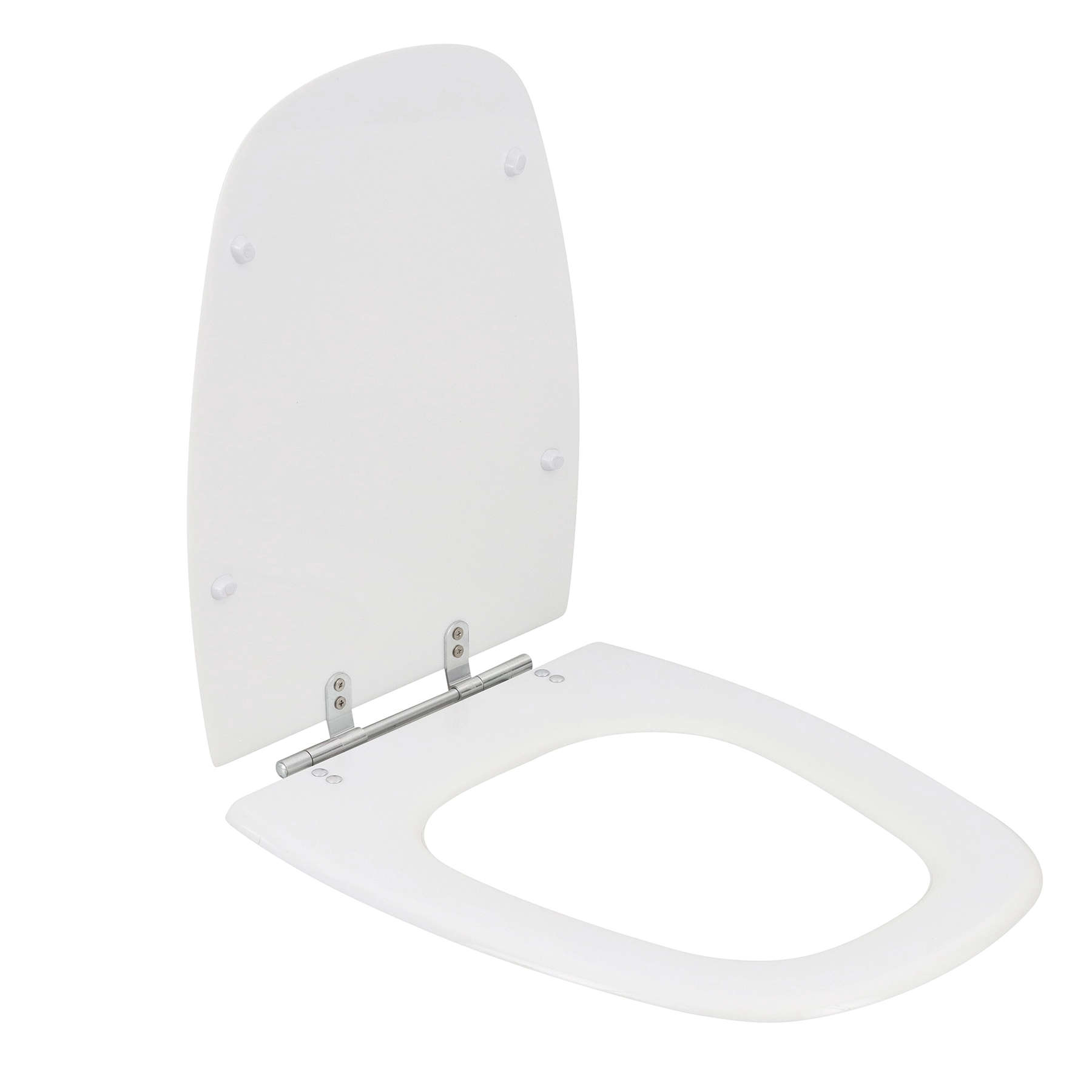 Assento Sanitário Formatos Monte Carlo e Turim com Fechamento Comum Quadrado Poliéster Branco Sensea