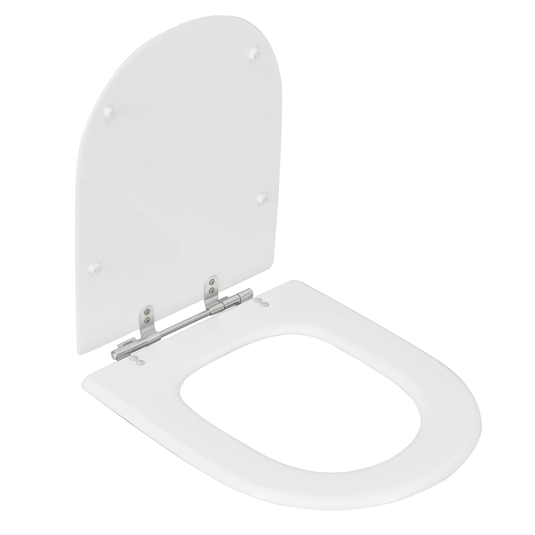 Assento Sanitário Formatos Carrara, Nuova, Duna, Link e LK com Fechamento Comum U Poliéster Branco Sensea