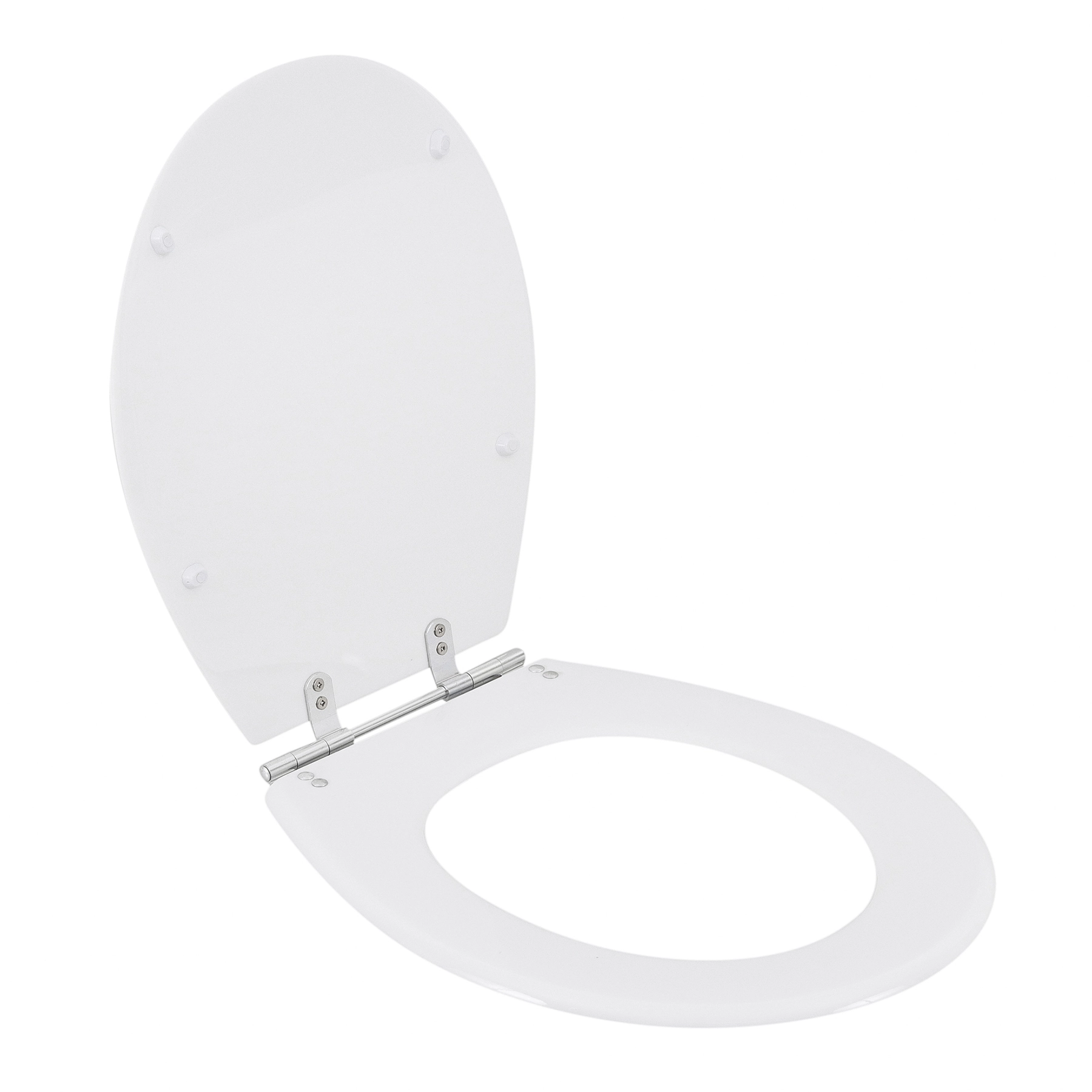 Assento Sanitário Formatos Ravena, Targa e Izy com Fechamento Comum Oval Poliéster Branco Sensea