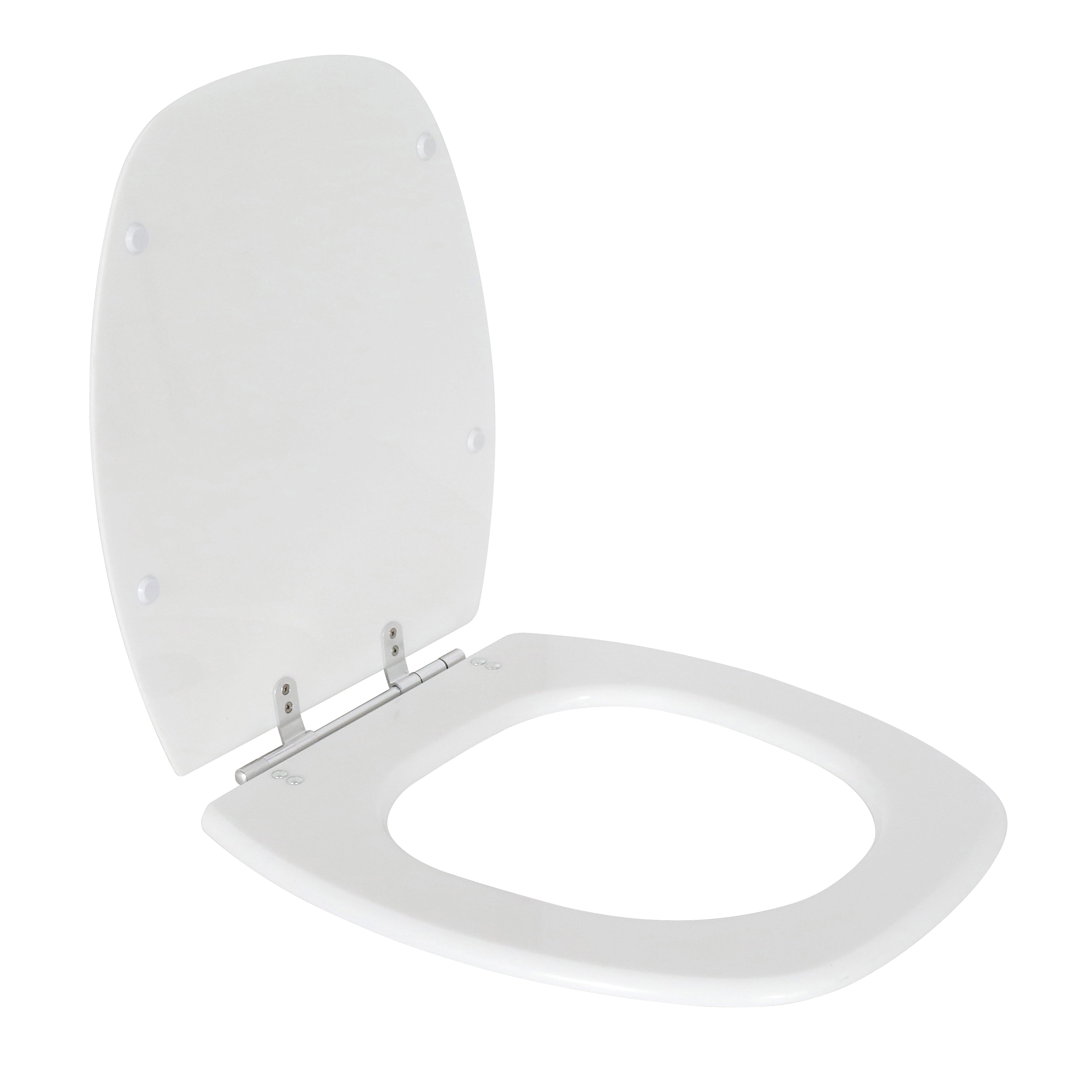 Assento Sanitário Formatos Thema com Fechamento Comum Quadrado Poliéster Branco Sensea