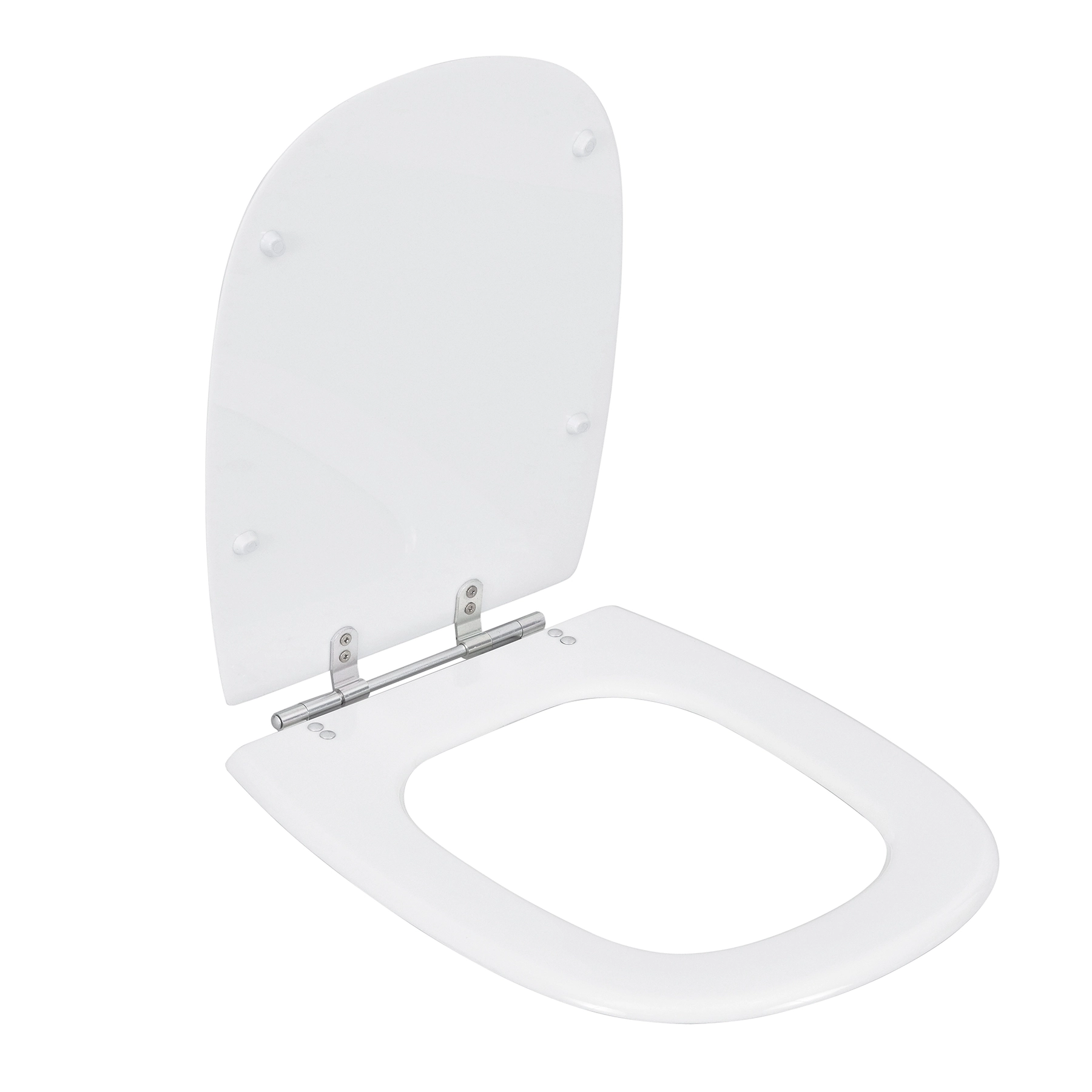Assento Sanitário Formatos Sabatini e Dona Beja com Fechamento Comum Quadrado Poliéster Branco Sensea