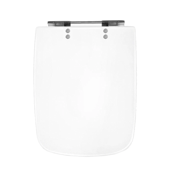 Assento Sanitário Formatos Suite com Fechamento Comum Quadrado Poliéster Branco Sicmol