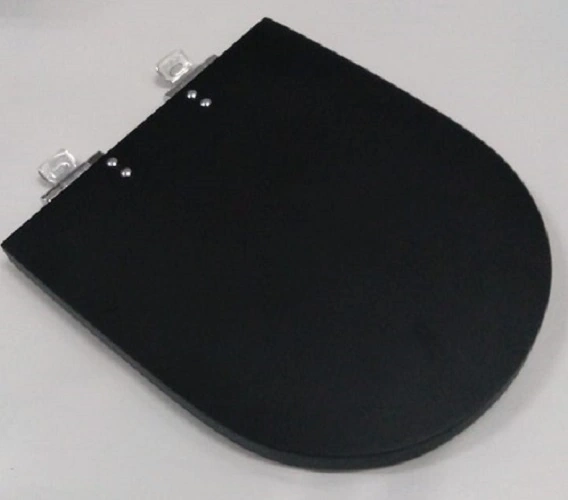 Assento Sanitário Poliester Carrara Smart Close Preto Fosco Sicmol