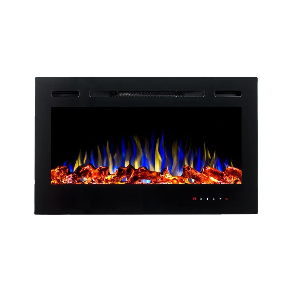 Lareira Eletrica Tela 36" Tensao 110v Potencia 1500w Cor Preta - Chaleur Brasil