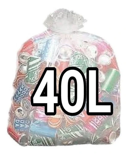 Sacos De Lixo 40 Litros Transparente 100un