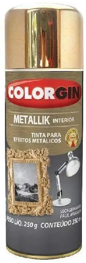 Spray Colorgin Metalik Dourado 57