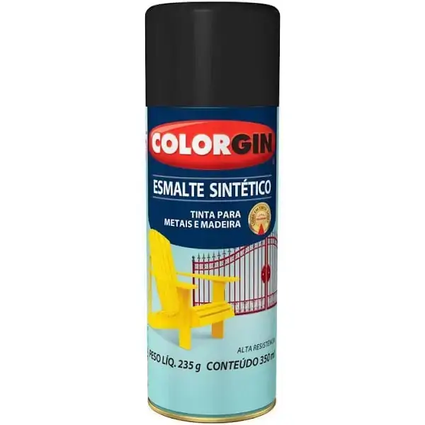 Sprey Esmalte Sintetico Preto Fosco