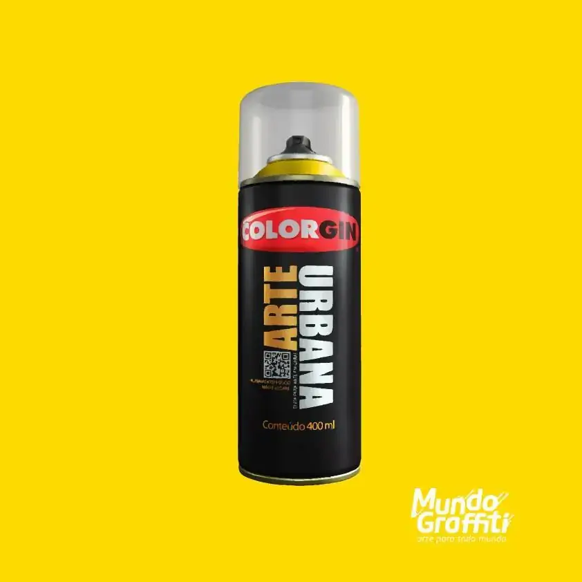 Tinta Spray Arte Urbana Amarelo Sol 400ml 915 Colorgin