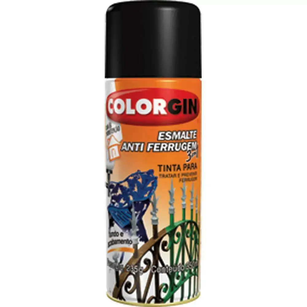 Spray Esmalte 3x1 Preto 350ml