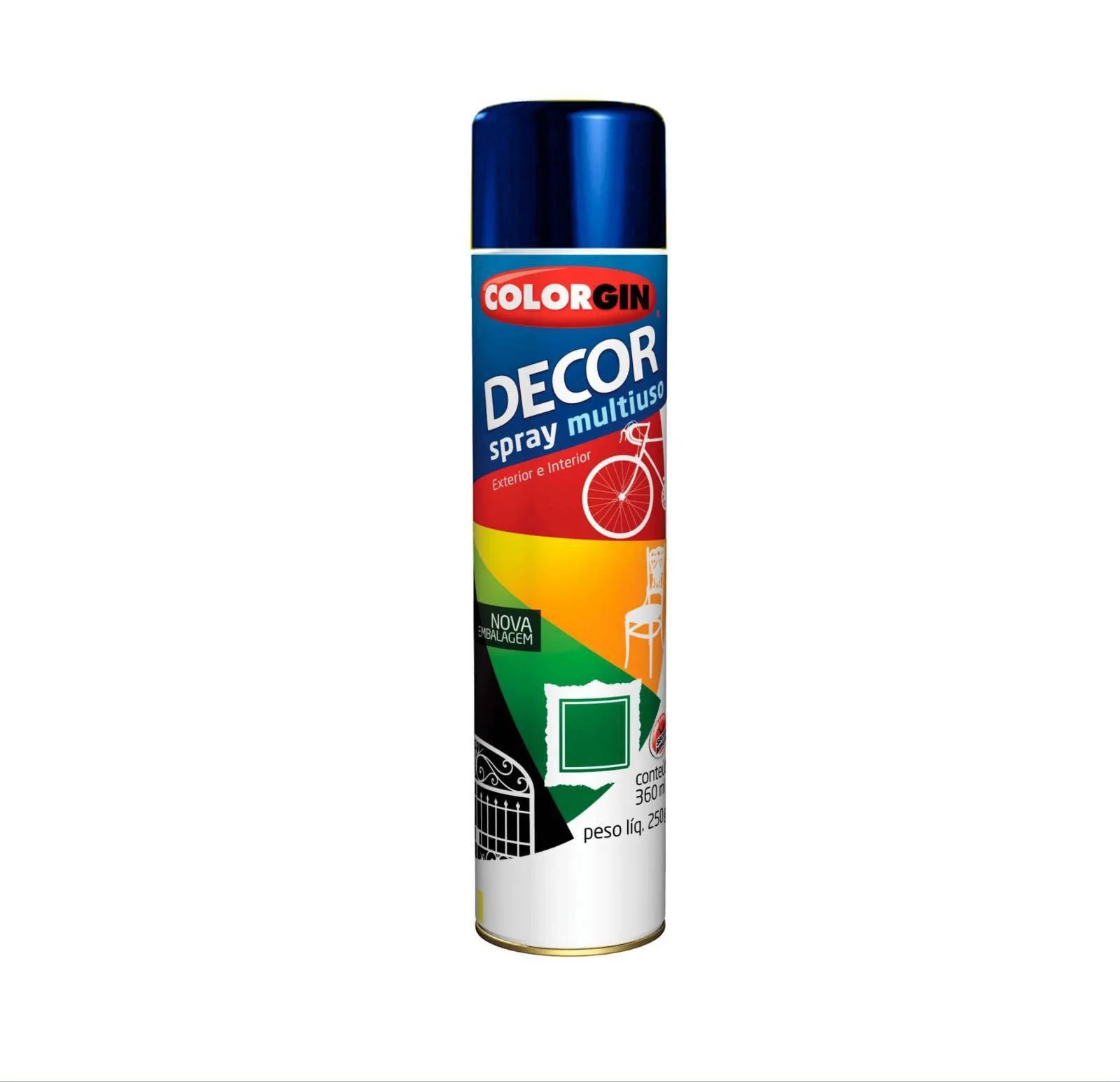 Tinta Spray Colorgin Decor 860 Azul Angra