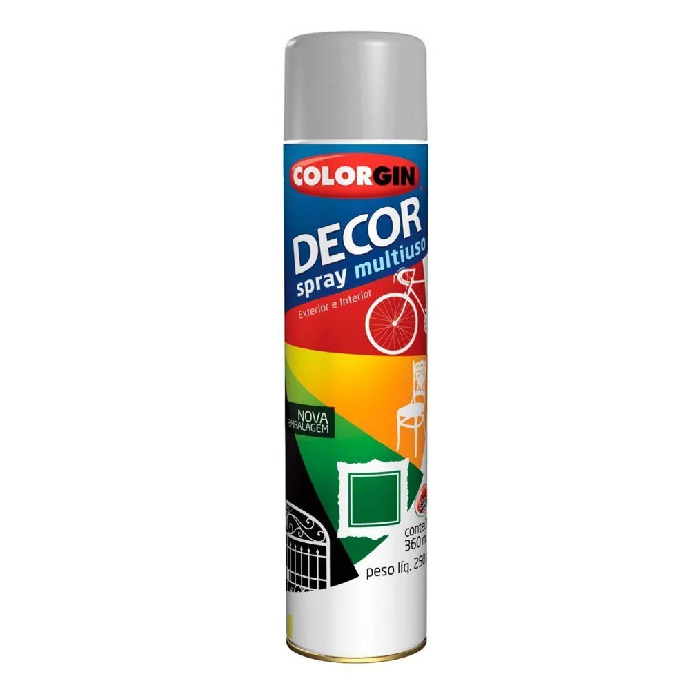 Tinta Spray Decor Primer Cinza 360ml Colorgin