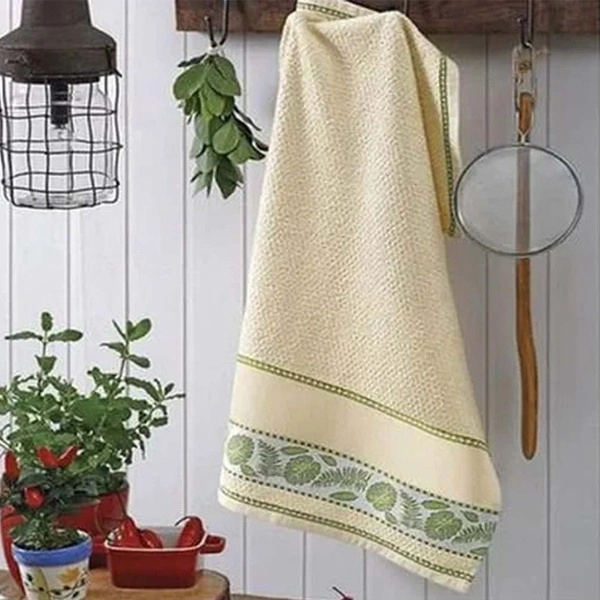Pano De Copa Dohler P/bordar Picnic Folhas 45x70cm