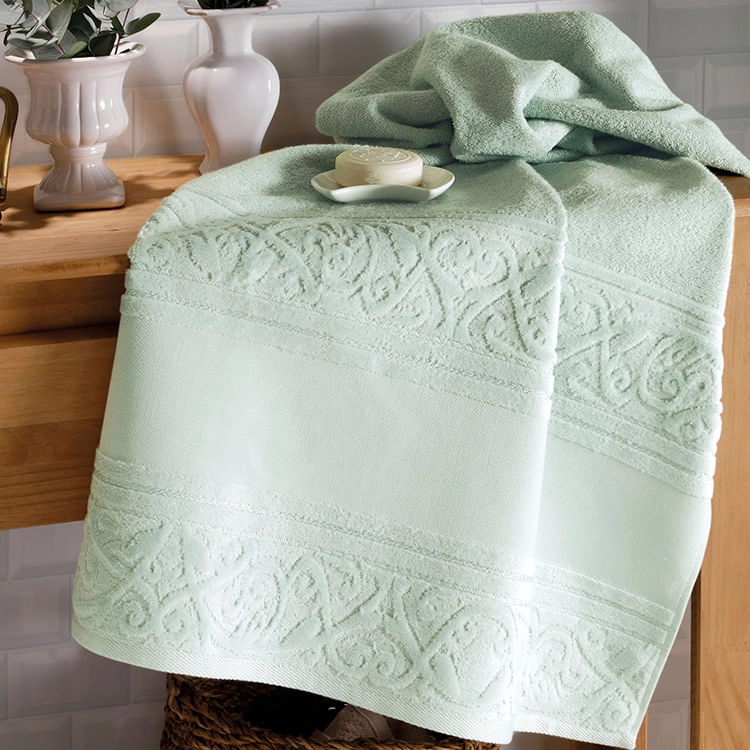 Toalha Banho Dohler Jacquard Softart C/barra Verde 70x140cm