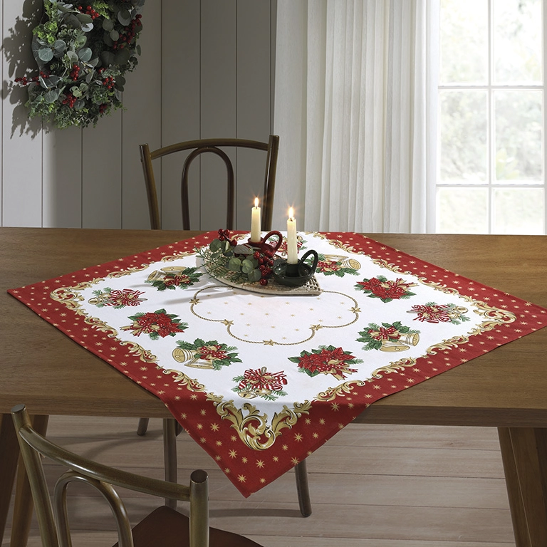 Toalha De Mesa Natal 107 Athenas 78x78cm Dohler