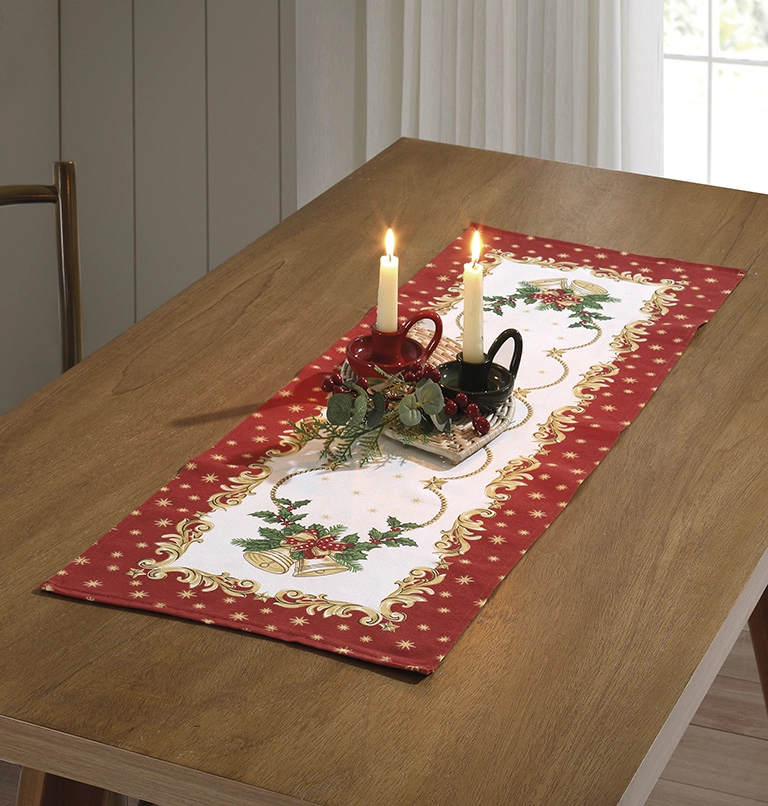 Trilho De Mesa Natal 107 Athenas 35x100cm Dohler