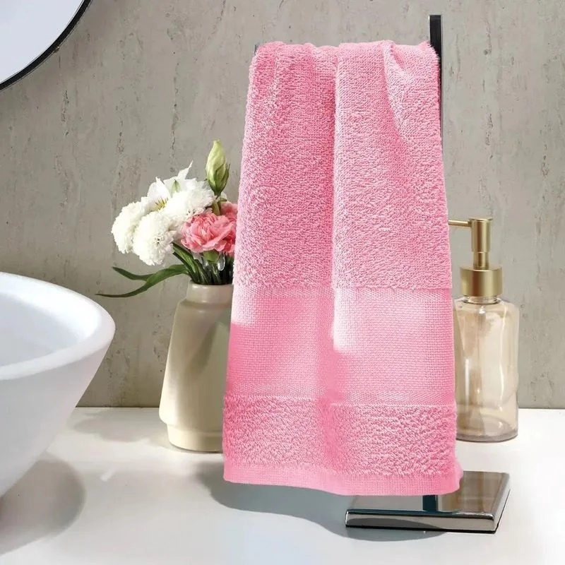 Toalha Lavabo Para Bordar Torino Ii Cor Rosa Dohler
