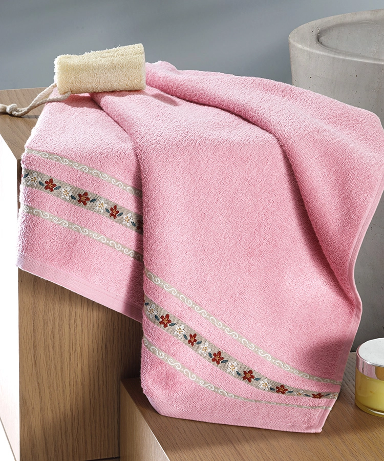 Toalha Banho Dohler Jacquard Premium 6903 Rosa 70x140cm
