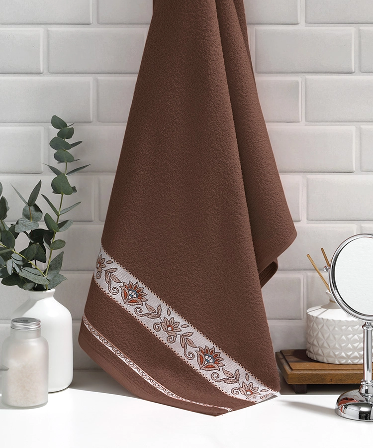 Toalha Banho Dohler Jacquard Premium 6904 Marrom 70x140cm