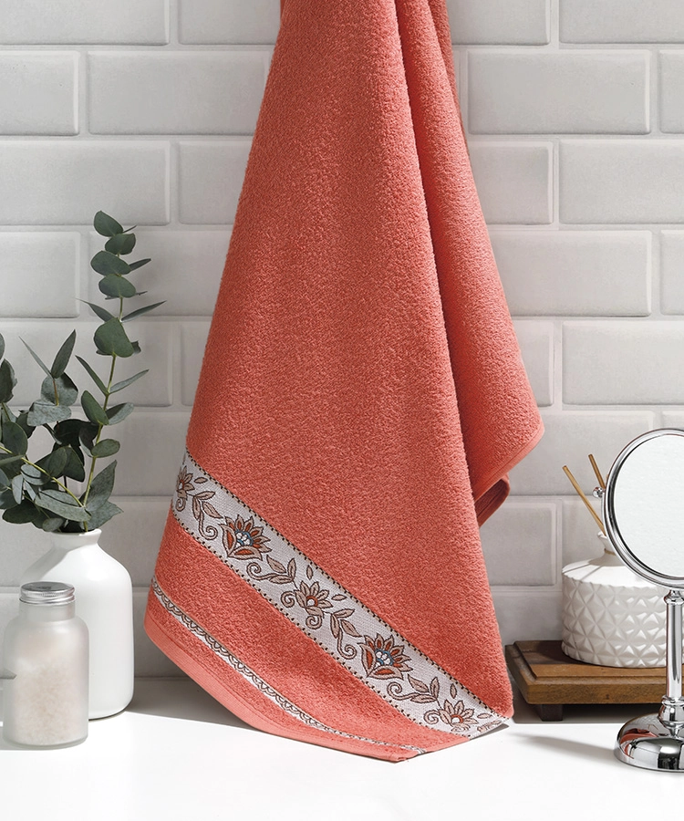 Toalha Rosto Dohler Jacquard Premium 6904 Salmao 50x80cm