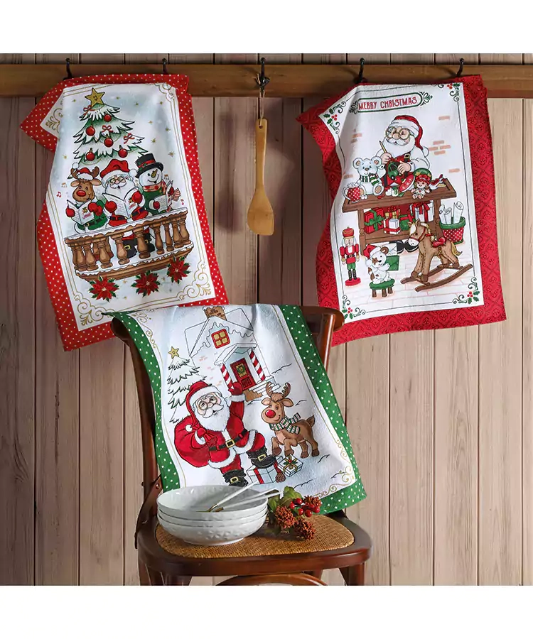 Pano De Copa Dohler Prata Natal 97 45x65cm