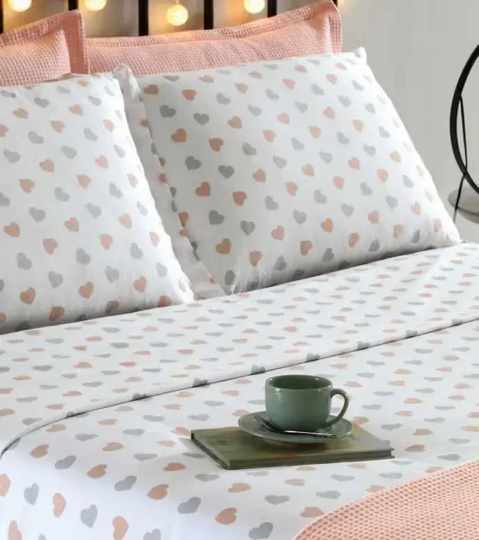 Jogo De Cama Casal Full Ambar Am 4997 Estampado Digital C/ 4 Pcs 1 2,20mx2,50m 1 1,38mx1,88mx35cm 2